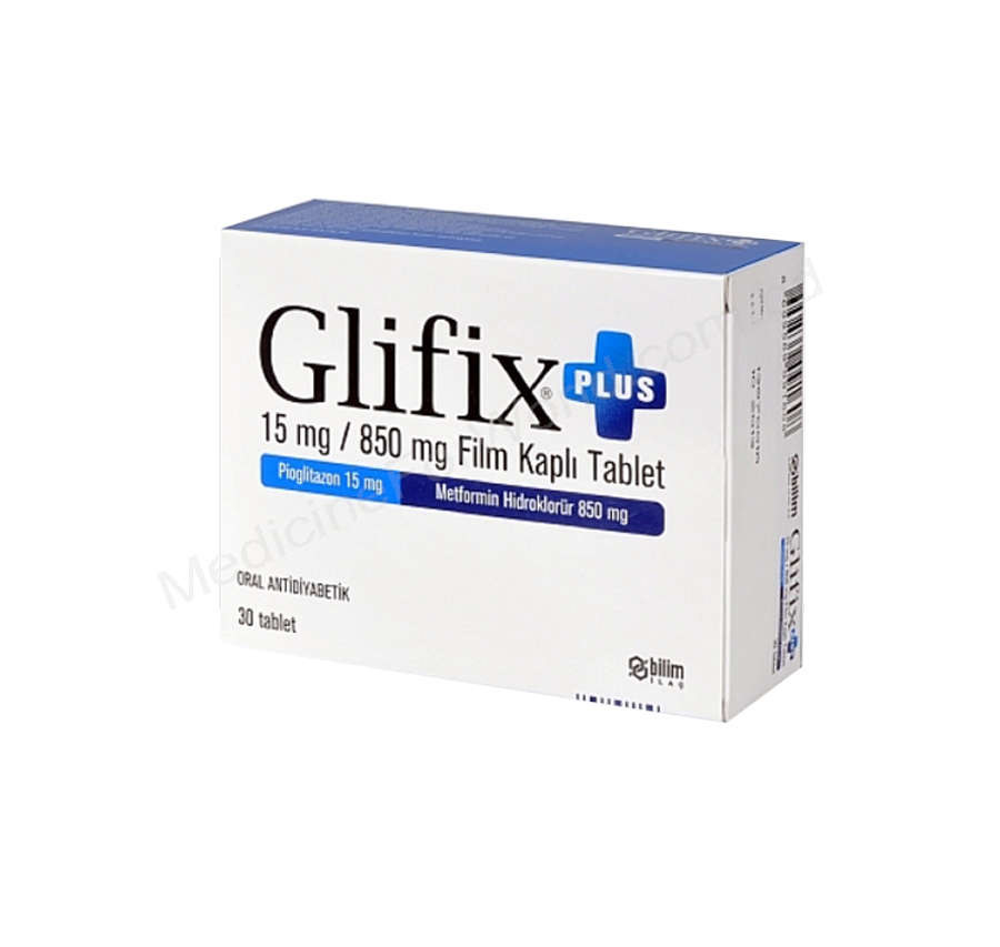 GLIFIX PLUS- 通用的 PIOGLITAZONE + METFORMIN- BILIM Pharma