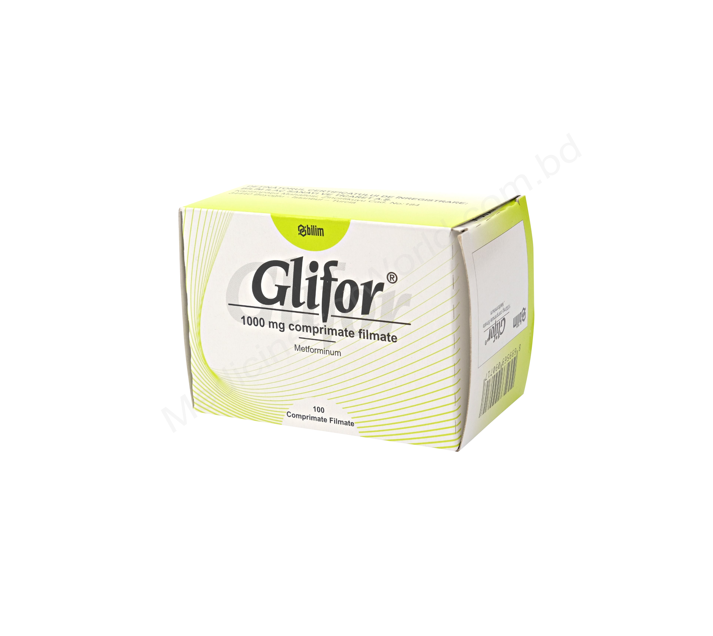 GLIFOR- 通用的 METFORMIN HYDROCHLORIDE- BILIM Pharma