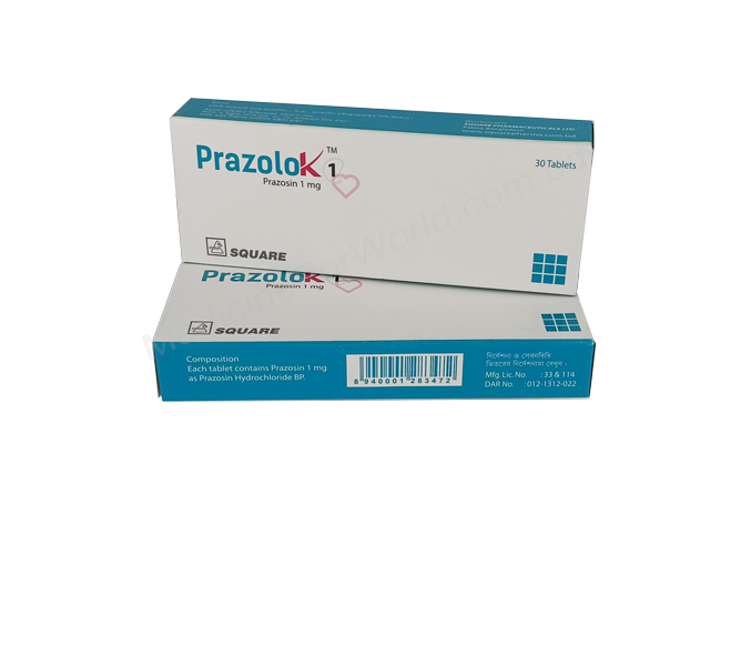 Prazolok- 通用的 PRAZOSIN- Square制药有限公司
