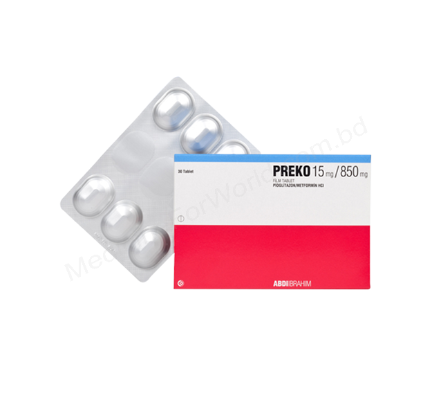 PREKO- 通用的 PIOGLITAZONE + METFORMIN- ABDI IBRAHIM Pharma