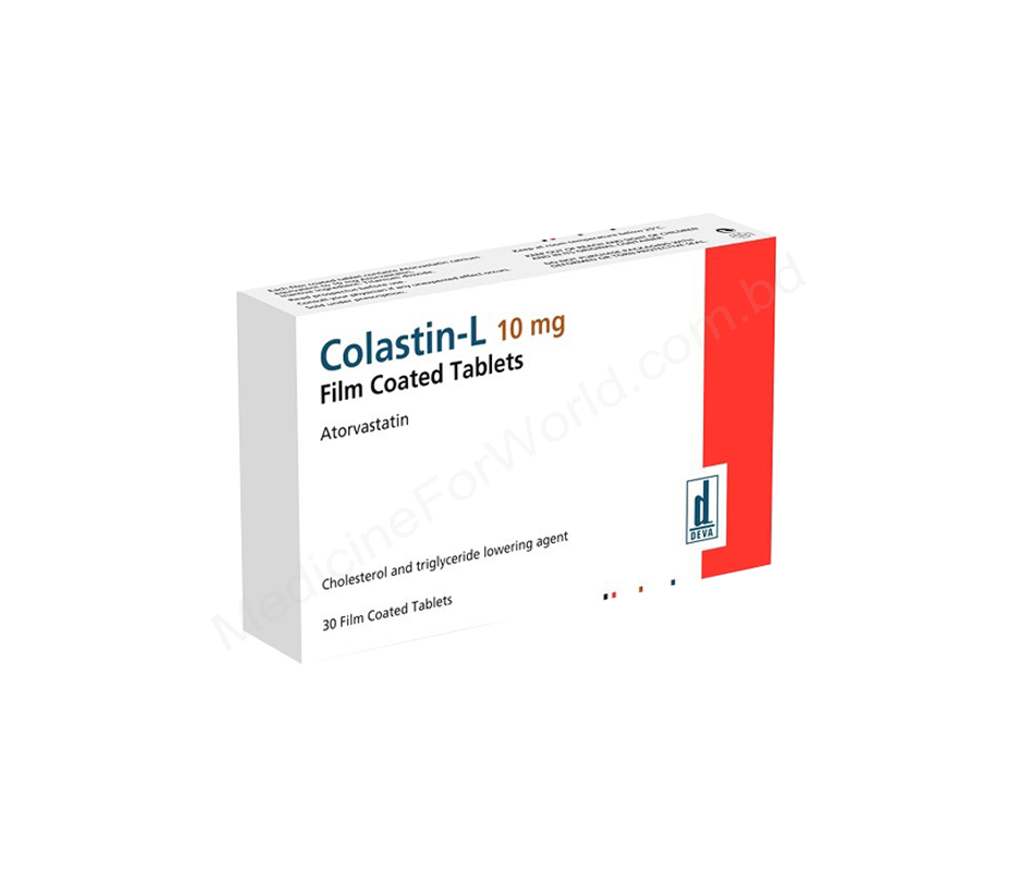 COLASTIN-L- 通用的 Atorvastatin Calcium- Deva Pharma
