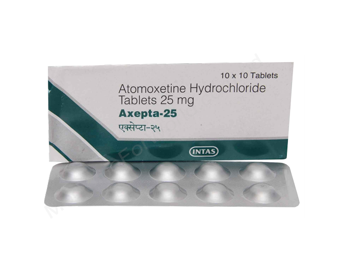Axepta- 通用的 Atomoxetine Hydrochloride- Intas Pharma